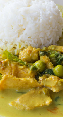 Recette de poulet au curry thaï