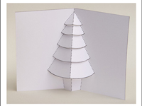 Comment faire une carte d'arbre de Noël pop-up