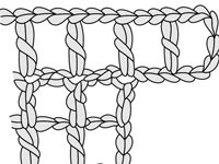 Augmenter plusieurs espaces au début d'une rangée dans Filet Crochet
