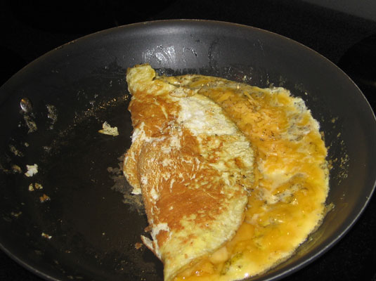 Plier une omelette