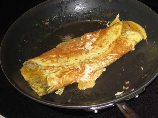 Plier une omelette