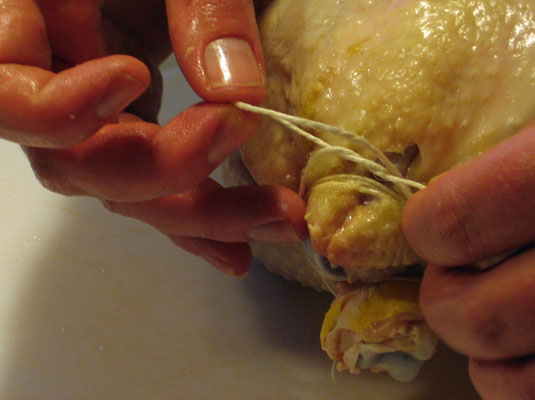 Attacher un poulet