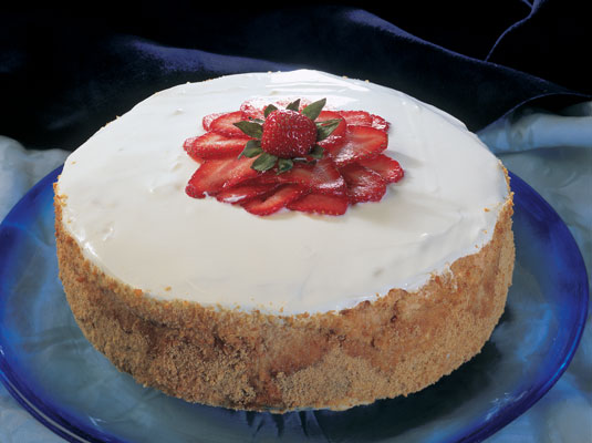 Gâteau au fromage avec croûte de biscuits Graham