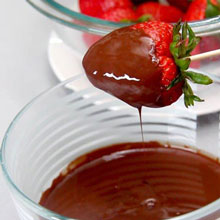 Fraises enrobées de chocolat à la manière de Keto