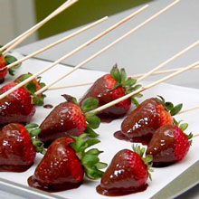 Fraises enrobées de chocolat à la manière de Keto