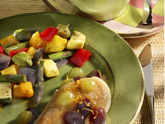 Poulet à l'orange Véronique