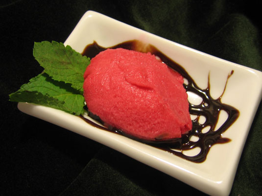 sorbet à la framboise