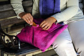 Comment tricoter un sac messager en rond