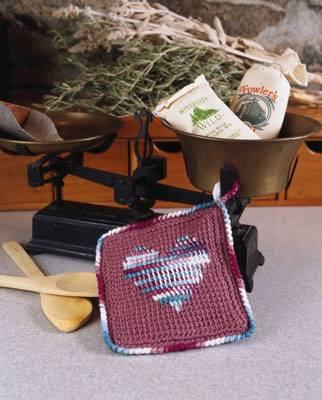 Comment crocheter une manique avec un point afghan