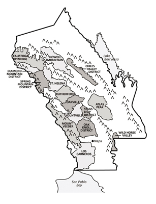 Région viticole de la Napa Valley en Californie