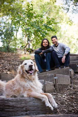 Portrait de famille, y compris les chiens