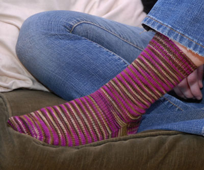 Comment tricoter des chaussettes avec des crêtes à points coulissants