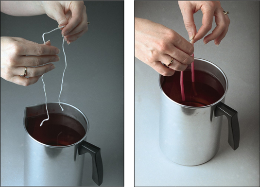 Comment faire des bougies coniques pour Noël