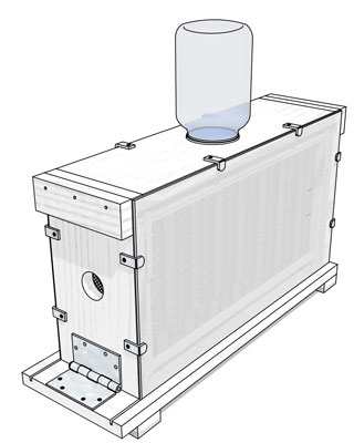 Statistiques vitales et liste des matériaux pour la ruche d'observation à quatre cadres