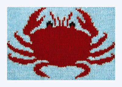 Comment tricoter en intarsia un pull Crabby