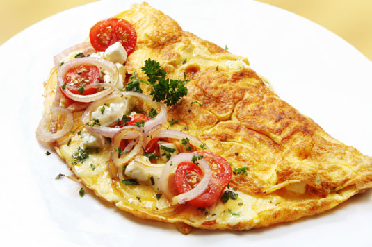 Recette de régime méditerranéen : omelette aux légumes