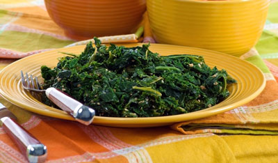 Recette de régime paléo : chou frisé au sésame