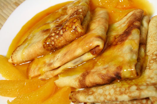 Crêpes dessert à l'orange (Crêpes Suzette)