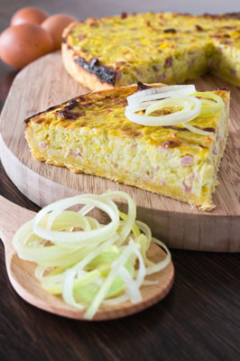 Tarte à l'oignon et au bacon (Flammkuche)