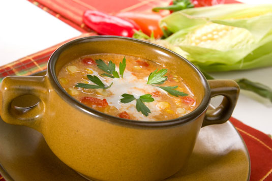 Recette de chaudrée de maïs et de chili