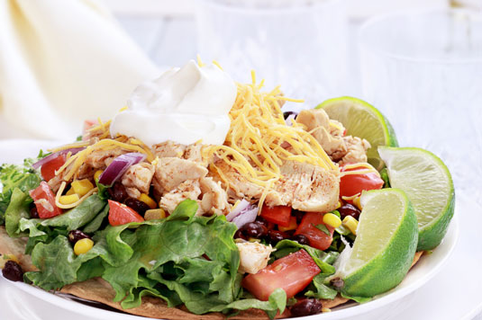 Recette de salade de poulet Tostada