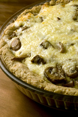 Recette de quiche savoureuse aux champignons et au tofu