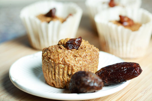 Recette de muffins au son et aux dattes