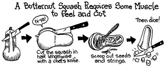 Comment couper les légumes à peau dure en deux